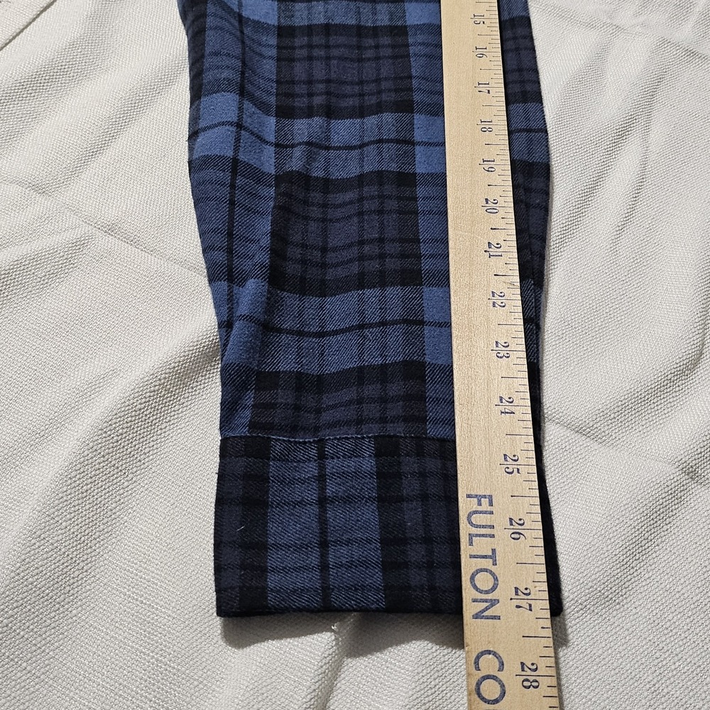 Blue Mountain Blue Plaid Flannel Shirt Button Up Long Sleeve Casual Mens LT NWT‎ - Picture 6 of 16
